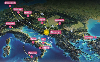 Novi direktni letovi iz Mostara prema važnim gradovima širom Evrope